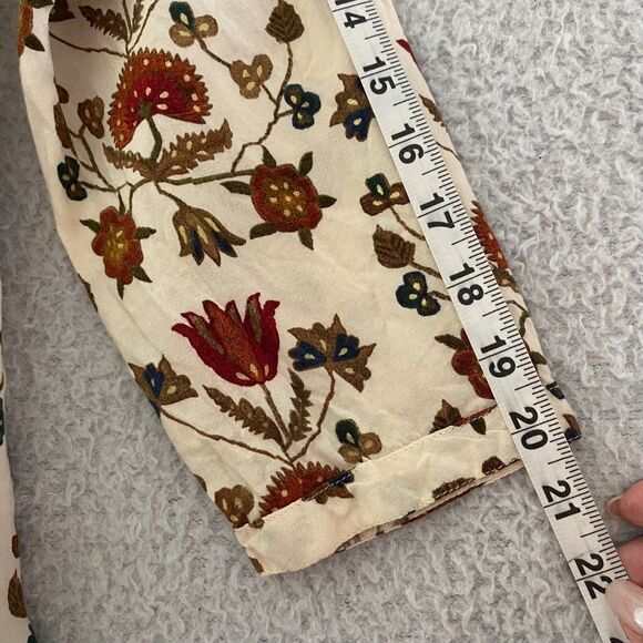 HM Women Dress Crewneck Long Sleeve Floral Print   Bohemian - Picture 11 of 16